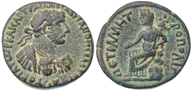 Petraea. Petra. Hadrian. Bronze Æ (10.7 gr), AD 117-138. Laureate and cuirassed ...