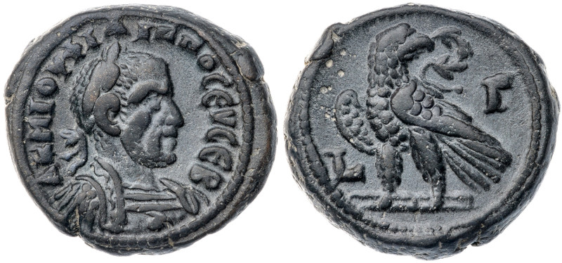 Egypt. Alexandria. Philip I. BI Tetradrachm (13.2gr.), AD 244-249. Dated RY 3 (A...