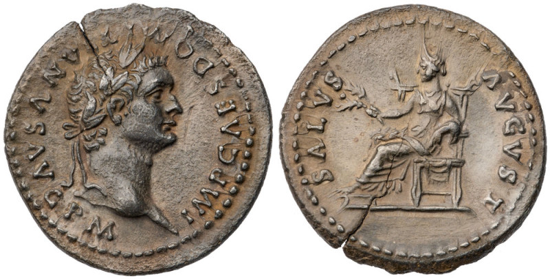 Domitian. AR Denarius (3.4 gr.), AD 81-96. Rome, struck AD 82-83. Laureate head ...