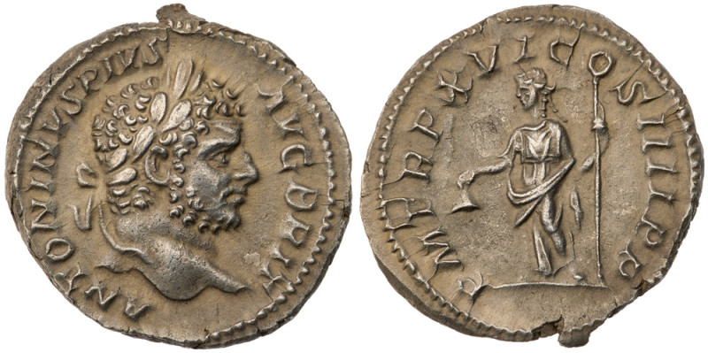 Caracalla. AR Denarius (3.4 gr.), AD 198-217. Rome, struck AD 213. Laureate and ...