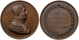 France. Kingdom. Æ Medal (152.1 gr.), 1813. Paris. LOUIS PHILIPPE DUKE OF D\'ORLEANS. / BORN IN PARIS OCTOBER VI MDCCLXXIII.

Mint State.