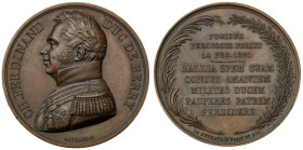 France. Kingdom. Æ Medal (38.4 gr.), 1820. CH. FERDINAND DUKE DE BERRY Charles-Ferdinand d'Artois, Duc de Berry, was born in Versailles on January 24,...
