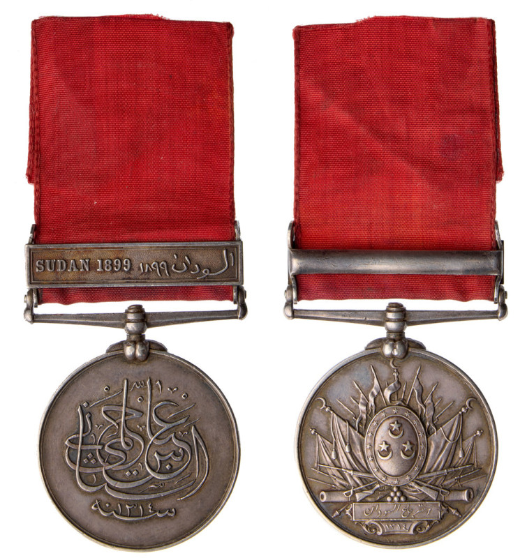 Military Medals. Khedive’s Sudan. AR Medal (47.7 gr.), 1899. Edge mount with str...