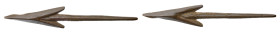 Greek Arrowhead. Bronze Æ (13.8 gr), 5th-1st Century BC. An arrowhead barbed with raised median ridge and long tang.

Very Fine.