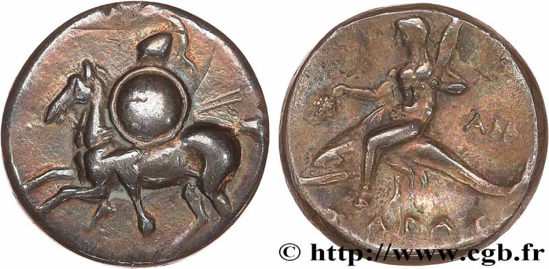 CALABRIA - TARAS
Type : Nomos ou didrachme 
Date : c. 272 AC. 
Mint name / Town ...