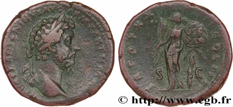 MARCUS AURELIUS
Type : Sesterce 
Date : août - décembre 
Date : 166 
Mint name /...