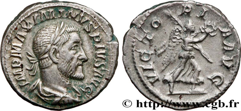 MAXIMINUS I
Type : Denier 
Date : début - été  
Date : 236 
Mint name / Town : R...