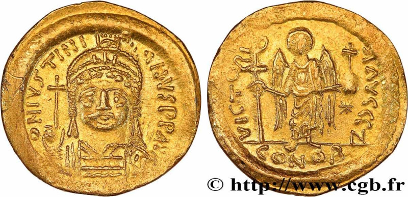 JUSTINIAN I
Type : Solidus 
Date : 542-565 
Mint name / Town : Constantinople 
M...