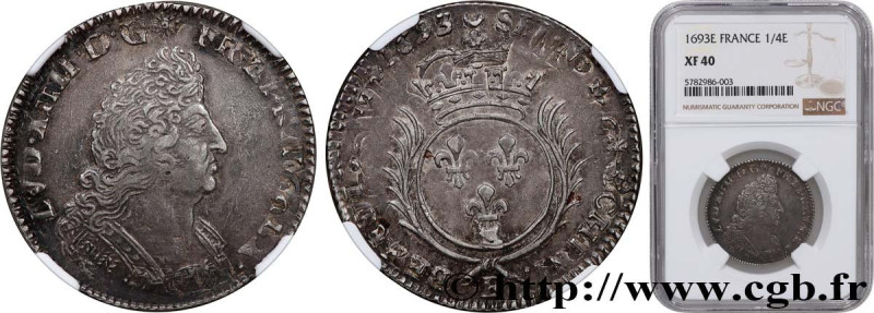 LOUIS XIV "THE SUN KING"
Type : Demi-écu aux palmes 
Date : 1693 
Mint name / To...