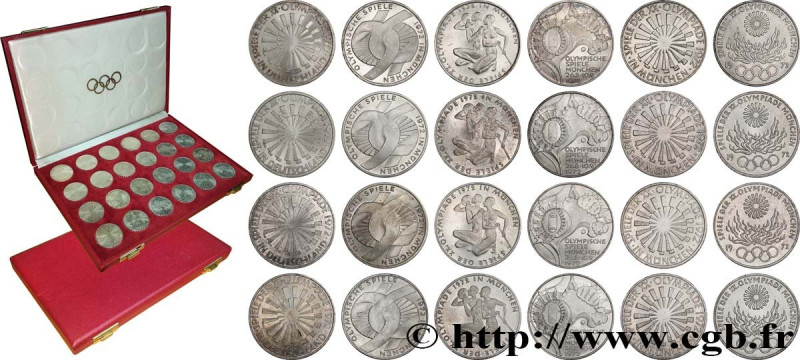 GERMANY
Type : Coffret 10 Mark XXe J.O. Munich 
Date : 1972 
Metal : silver 
Mil...