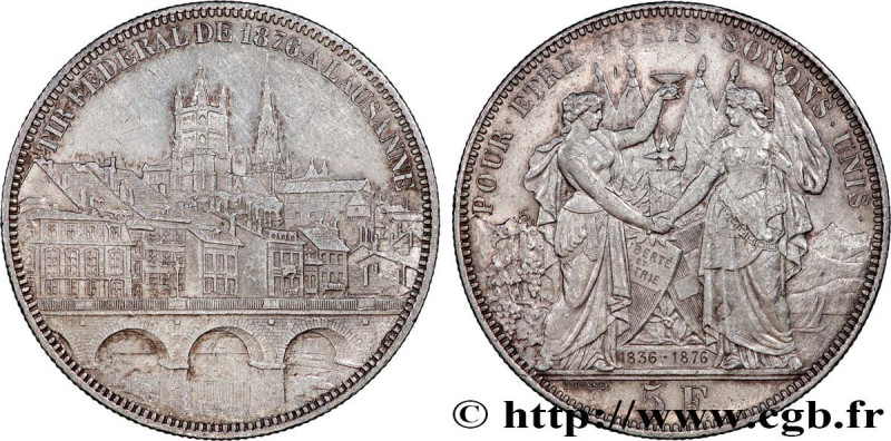 SWITZERLAND
Type : 5 Francs, monnaie de Tir, Lausanne 
Date : 1876 
Quantity min...