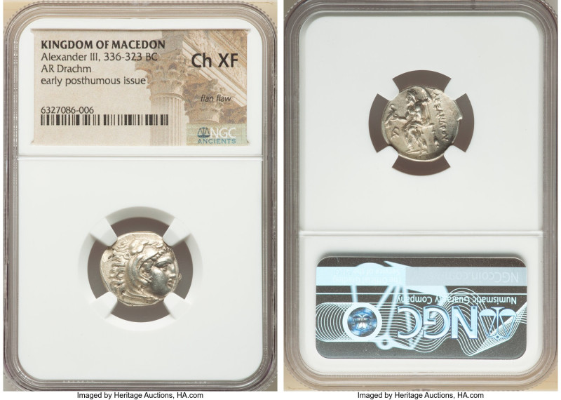 MACEDONIAN KINGDOM. Alexander III the Great (336-323 BC). AR drachm (18mm, 6h). ...