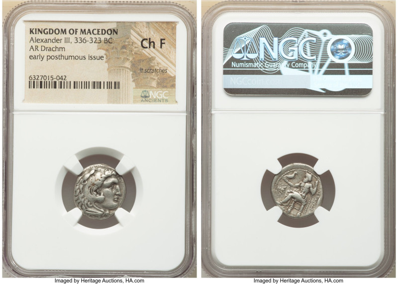 MACEDONIAN KINGDOM. Alexander III the Great (336-323 BC). AR drachm (17mm, 1h). ...