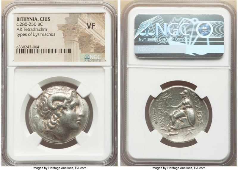 BITHYNIA. Cius. Ca. 280-250 BC. AR tetradrachm (30mm, 11h). NGC VF. Posthumous i...