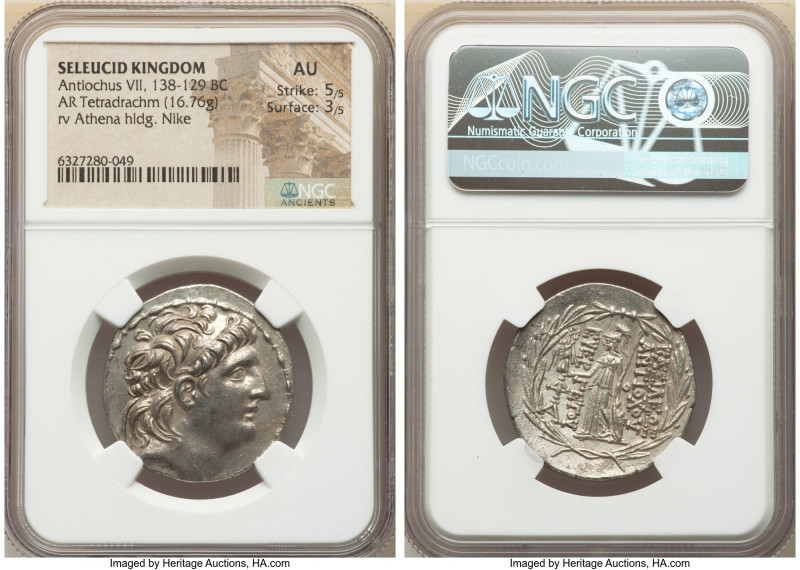 SELEUCID KINGDOM. Antiochus VII Euergetes (Sidetes) (138-129 BC). AR tetradrachm...