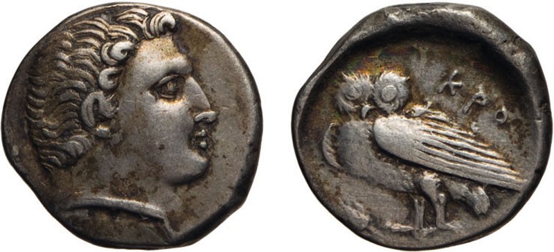 MONETE GRECHE. BRUTTIUM. KROTON. DRACMA - Coniata circa nel 300-250 a.C. Argento...