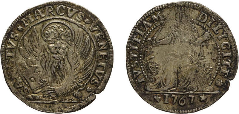 ZECCHE ITALIANE. VENEZIA. ALVISE IV MOCENIGO (1763-1778). LIRAZZA DA 30 SOLDI 17...
