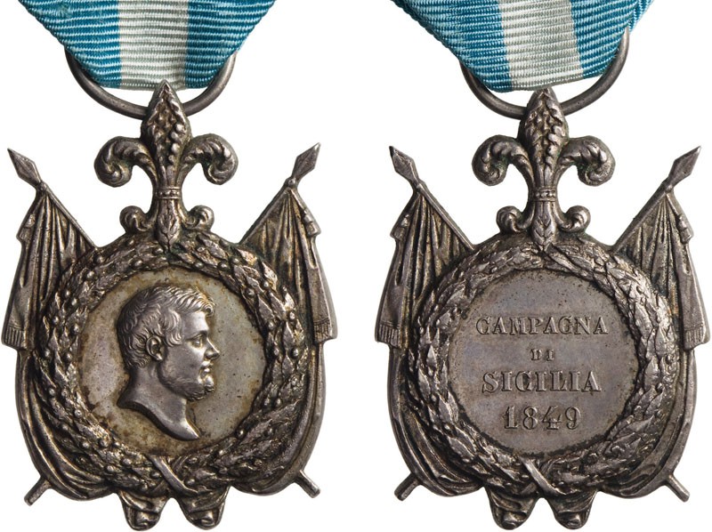 MEDAGLIE E DECORAZIONI ITALIANE. REGNO DELLE DUE SICILIE. FERDINANDO II. CAMPAGN...
