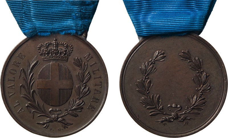 MEDAGLIE E DECORAZIONI ITALIANE. REGNO D'ITALIA. MEDAGLIA AL VALORE MILITARE. - ...