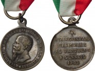 MEDAGLIE E DECORAZIONI ITALIANE. VITTORIO EMANUELE II. PELLEGRINAGGIO NAZIONALE AL PANTEON 9 GENNAIO 1903 - Argento, 25 mm, MB+
D: VITTORIO EMANUELE ...