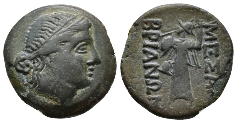 Thrace, Mesembria Æ 23mm. Circa 175-115 BC. AE 6,45gr