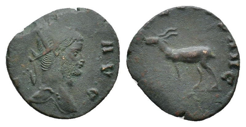 Gallienus, 253-268 AD. Obverse: GALLIENUVS AVG, Radiate head of Gallienus right....