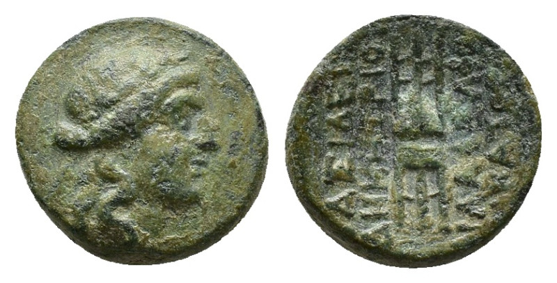 Seleukid Empire, Demetrios II Nikator Æ. Rare 6,17g