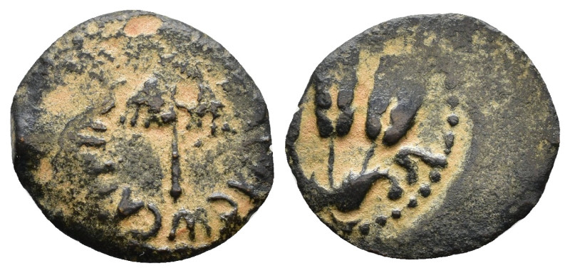 Judaea, Herodians. Agrippa I. Jerusalem mint. (Circa 37-43 AD). Ӕ 1,53g
