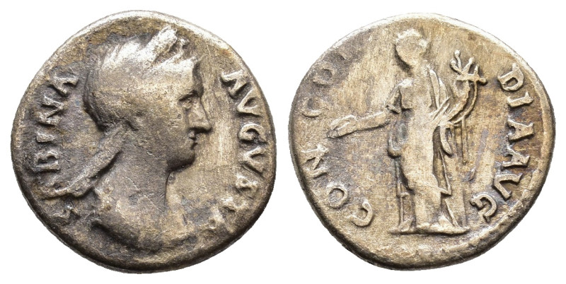 Sabina Augusta, 117-136/7, Rome. SABINA AVGVSTA, draped bust right / CONCORDIA A...