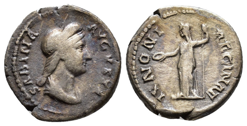 Sabina (Augusta, 117-136/7 AD). Rome. Obv: SABINA AVGVSTA. Draped bust of Sabina...