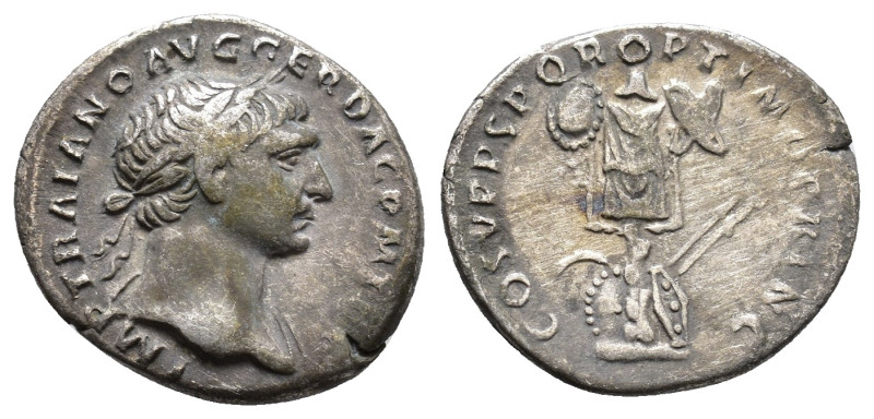 Trajan 98-117 AD. Rome. IMP TRAIANO AVG GER DAC P M TR P, llaureate bust right, ...