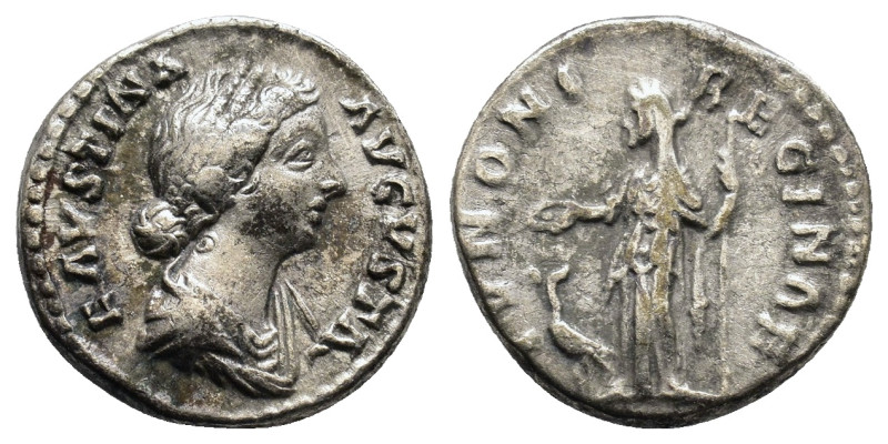 Faustina II AD 147-175. Rome, 161-176. FAVSTINA AVGVSTA, draped bust right / IVN...