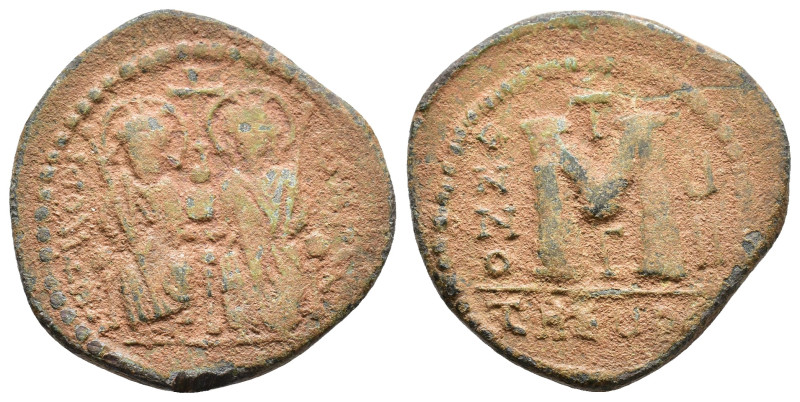 Justin II (565-578) and Sophia Æ follis AE 14,23g