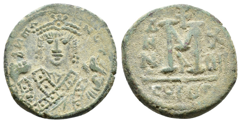 Maurice Tiberius AD 582-602. Dated RY 13 (594/5). Theoupolis (Antioch)AE 10,03g