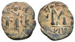 Imitation of a follis of Heraclius & H.Constantine & Martina AD 610-641, AE 4,99g