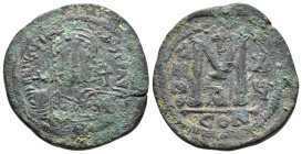 Justinian I. 527-565. Æ Follis Constantinople mint AE 22,59g