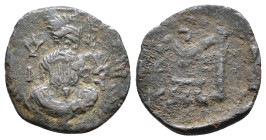 ARAB-BYZANTINE. Early Caliphate (636-660). Ae Fals. Imitative coinage. AE 4,21g