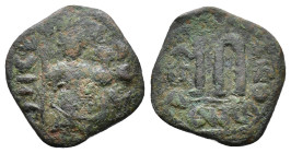 ARAB-BYZANTINE. Early Caliphate (636-660). Ae Fals. Imitative coinage. AE 3,91g