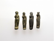 Lot of 4 pendants Harpocrates. From different periods. From a Musikus Collection, formed before 2005. LOT AS SEEN. NO RETURN.