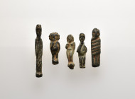 Lot of 5 pendants Harpocrates. From different periods. From a Musikus Collection, formed before 2005. LOT AS SEEN. NO RETURN.