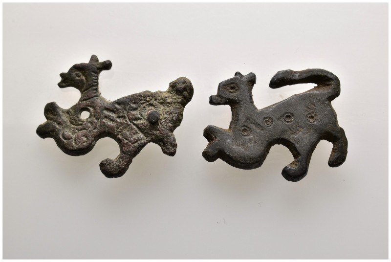 Lot of 2 zoomorphic fibulae. Rabbit. LOT AS SEEN NO RETURN