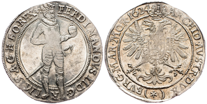Ferdinand II., 1/2 Thaler 1624, Kuttenberg EN Ferdinand II., 1/2 Thaler 1624, Ku...