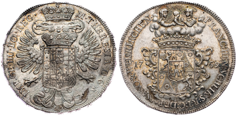 Franz Heinrich I. Schlik, 1 Thaler 1759, Prague EN Franz Heinrich I. Schlik, 1 T...