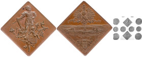 Wiesbaden, Medal 1889, Shooting klippe in copper RRR