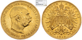 Franz Joseph I., 20 krone 1910, Vienna