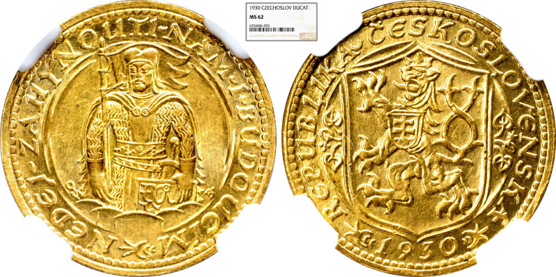 Czechoslovakia, 1 Dukat 1930 EN Czechoslovakia, 1 Dukat 1930, 3,49g, Au (986/100...