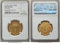 Jose I gold 4000 Reis 1760-(L) UNC Details (Cleaned) NGC, Lisbon mint, KM171.2, LMB-315, Guimaraes-1760-1.1. Third Type, JOSEPHUS/DOMINVS. Presenting ...