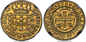 Jose I gold 4000 Reis 1769-(L) AU Details (Removed From Jewelry) NGC, Lisbon mint, KM171.2, LMB-321, Guimaraes-1769-1.1. Third Type, JOSEPHUS/DOMINVS....