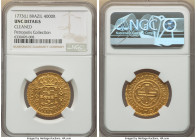 Jose I gold 4000 Reis 1773-(L) UNC Details (Cleaned) NGC, Lisbon mint, KM171.2, LMB-323, Guimaraes-1773-1.1. Third Type, JOSEPHUS/DOMINVS. Virtually f...