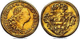 Jose I gold 800 Reis 1767-B VF (Altered Surface), Bahia mint, KM180.1, LMB-348, Guimaraes-1767-1.1. 1.99gm. A seldom-seen piece, coveted in any grade,...